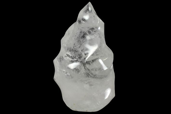 Tall, Polished Quartz Flame - Madagascar #111077